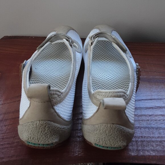 Merrell White and Tan Mesh Athletic Shoes - Picture 3 of 14